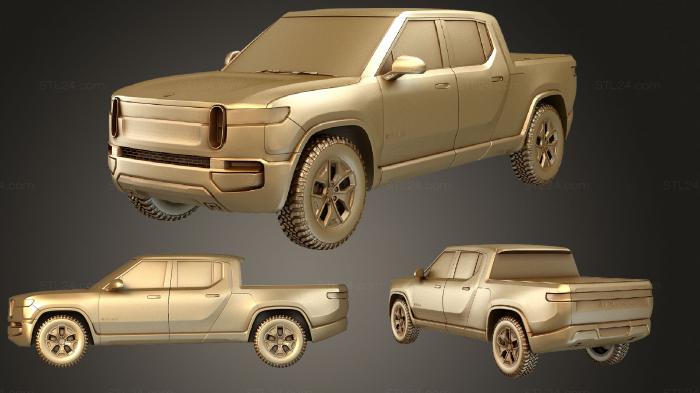 Автомобили и транспорт (Rivian r1t 2018, CARS_3338) 3D модель для ЧПУ станка